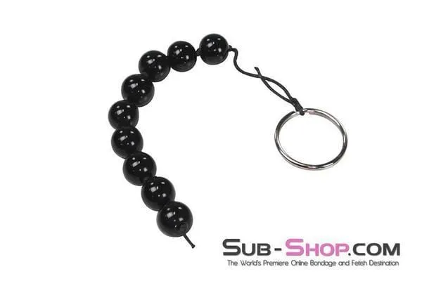 0351DL      Mini Black Anal Beads - SPECIAL OFFER!