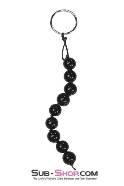 0351DL      Mini Black Anal Beads - SPECIAL OFFER!