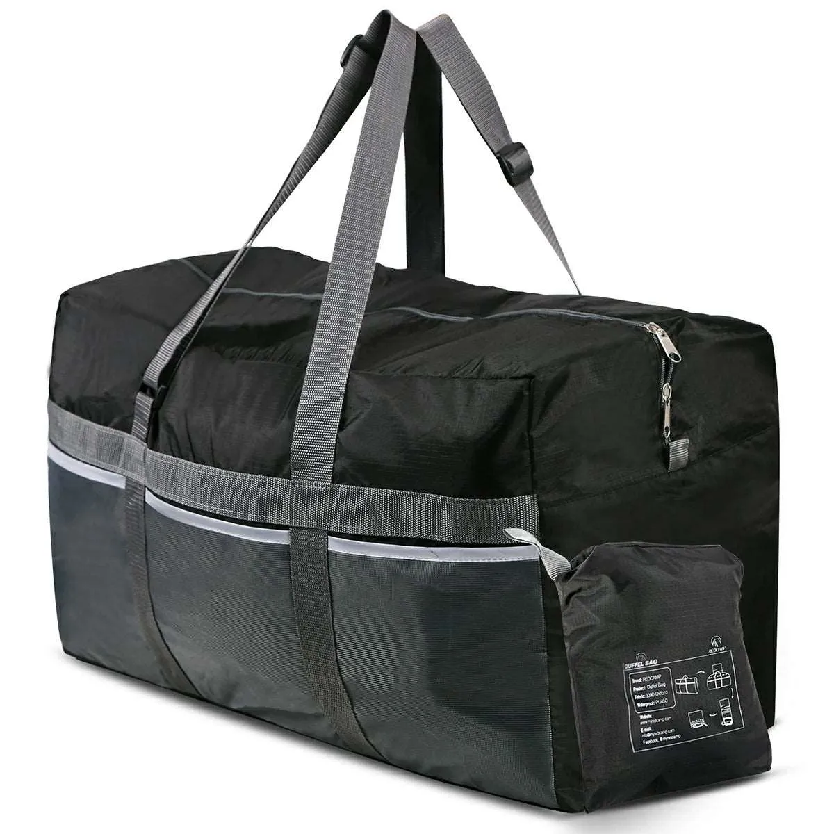 60/75/96L/100L Large Foldable Travel Bag Lightweight Sports Bag