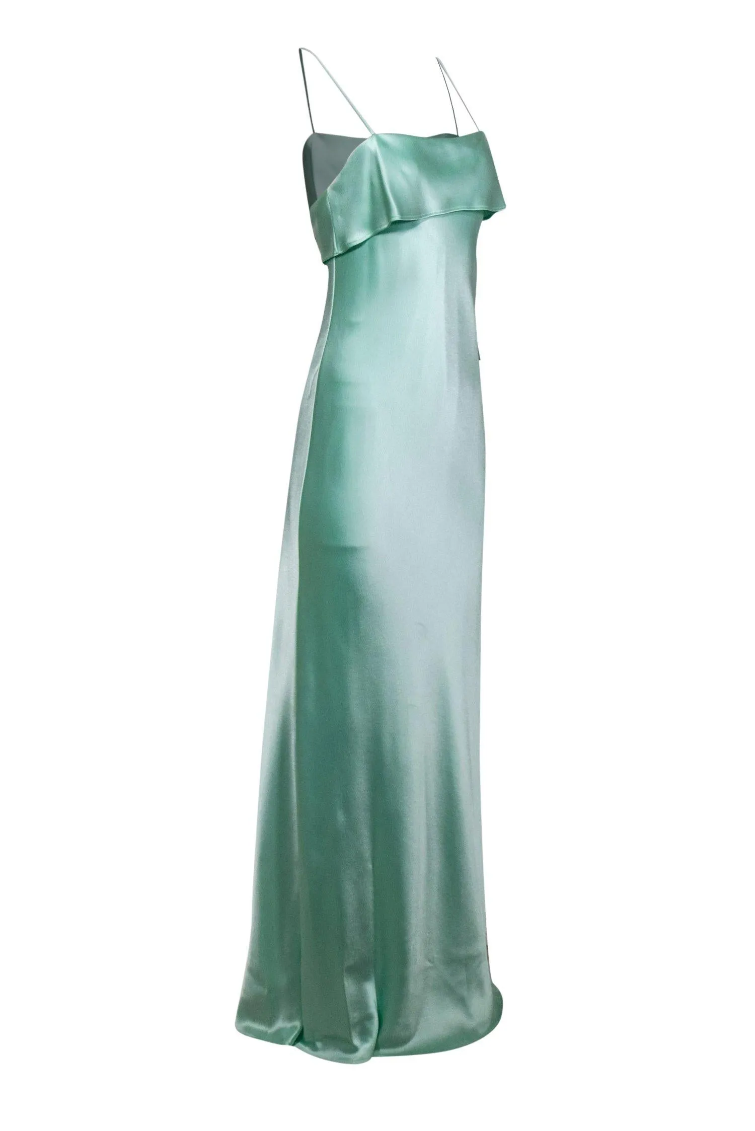 ABS by Allen Schwartz - Mint Green Satin Slip Gown Sz 6