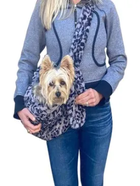 Adjustable Furbaby Sling Bag in Jaguar Charcoal