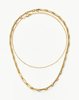 Aegis Chain Choker Necklace Set | 18ct Gold Vermeil