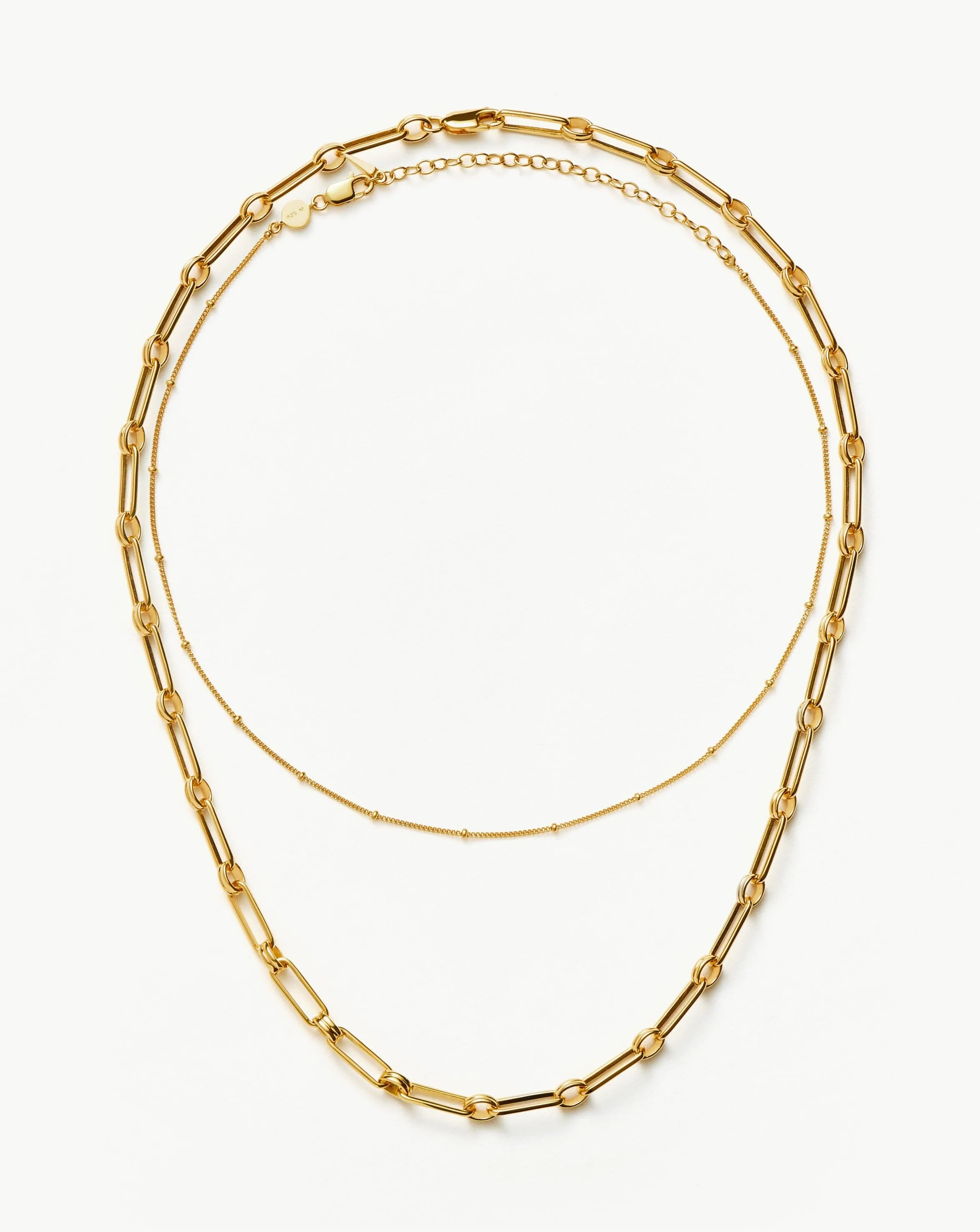 Aegis Chain Choker Necklace Set | 18ct Gold Vermeil