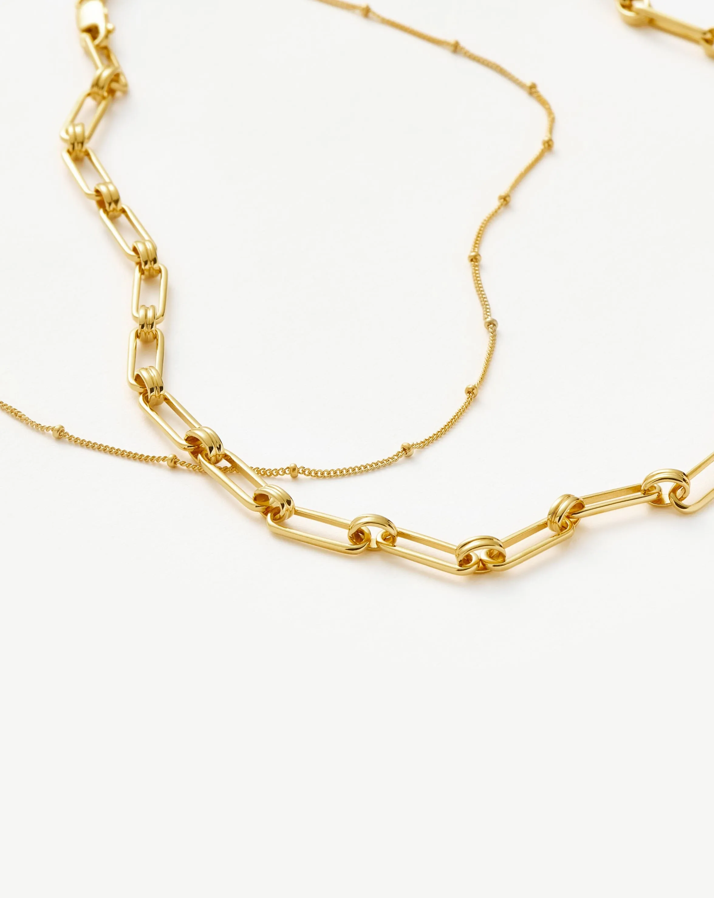 Aegis Chain Choker Necklace Set | 18ct Gold Vermeil