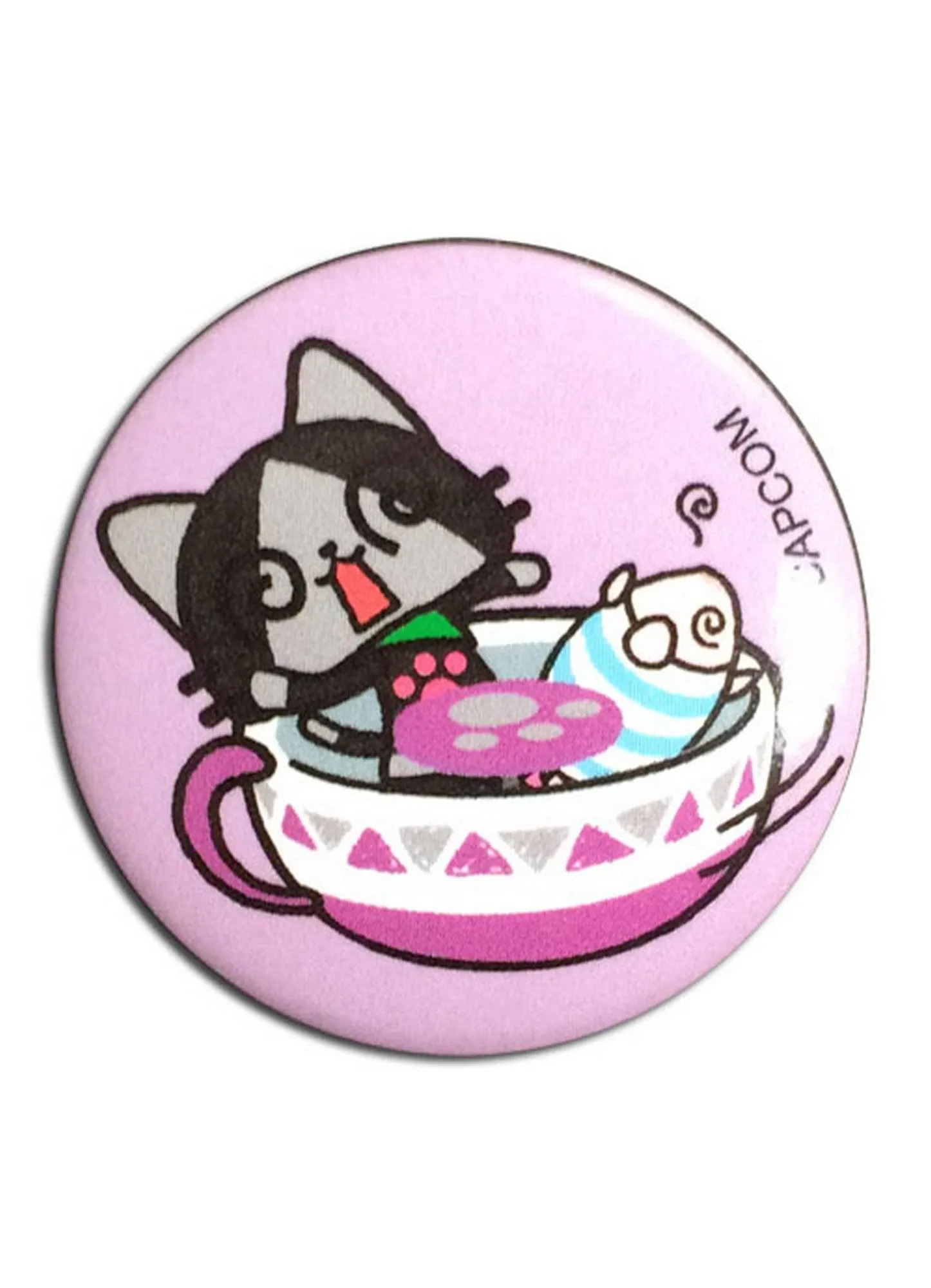 Airou From The Monster Hunter - Merarou & Poogie Teacup Button 1.25"