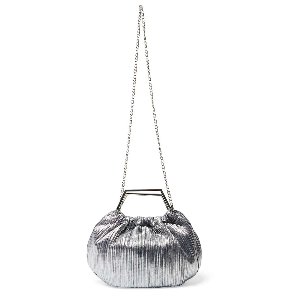 Allison Evening Bag in Dark Silver Pleat