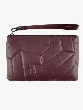 Alpha60 Maroon Zip Padded Pouch Wristlet