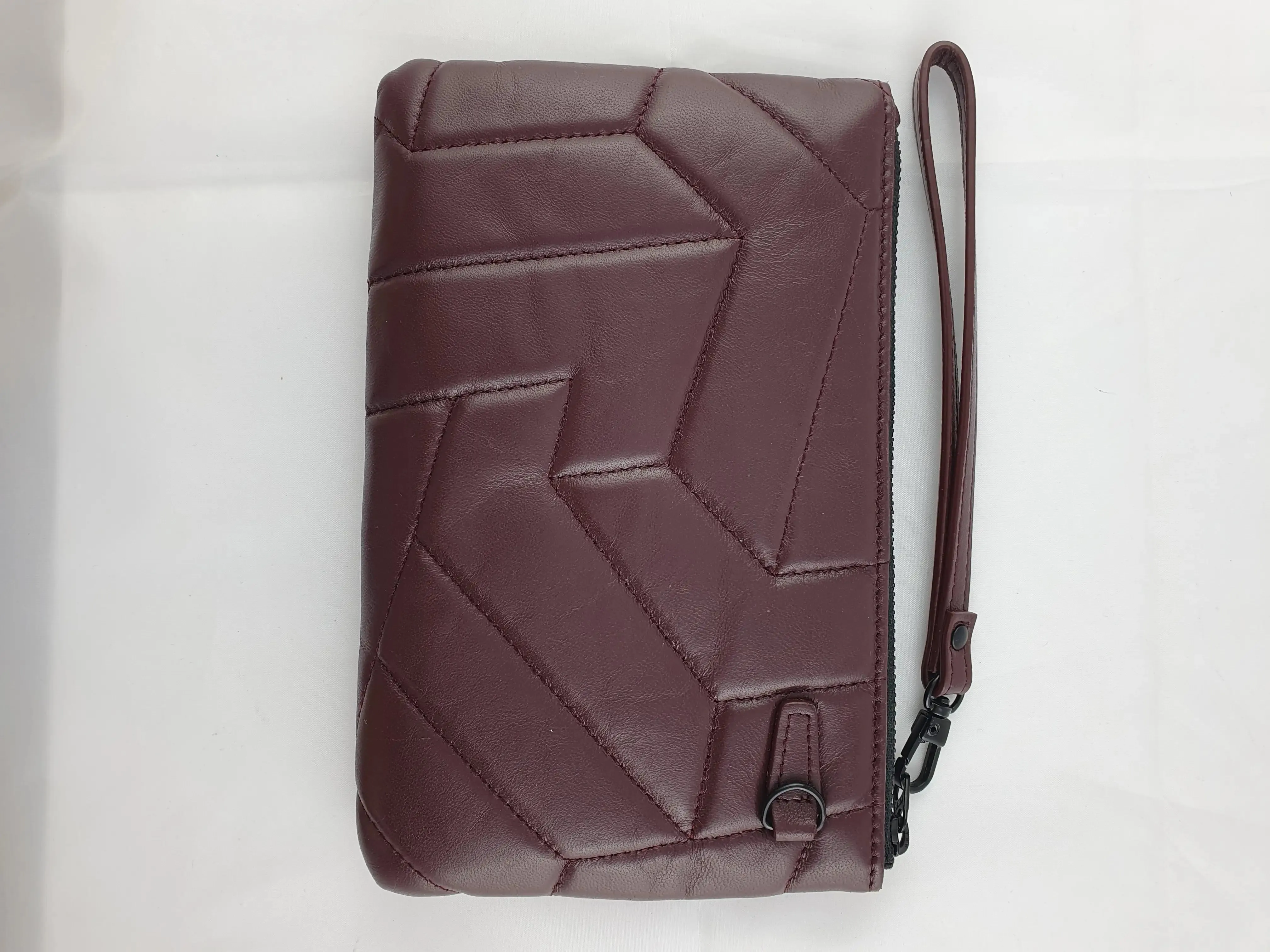 Alpha60 Maroon Zip Padded Pouch Wristlet