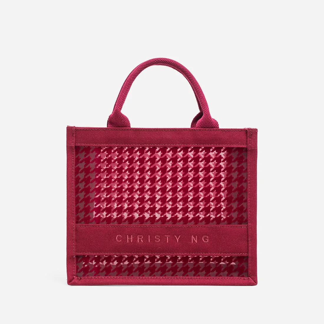 Alyssa Mini Houndstooth Tote Bag