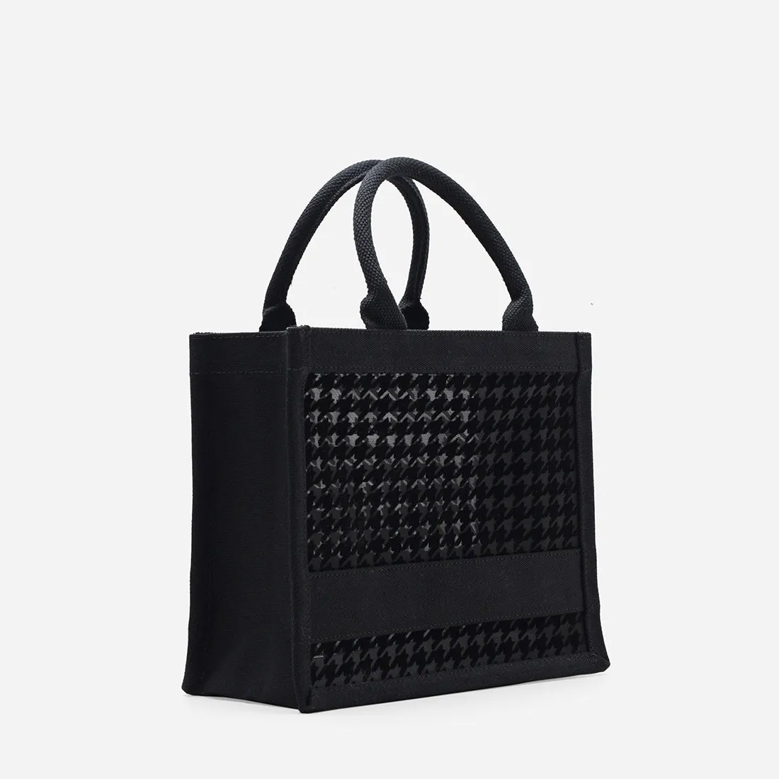 Alyssa Mini Houndstooth Tote Bag