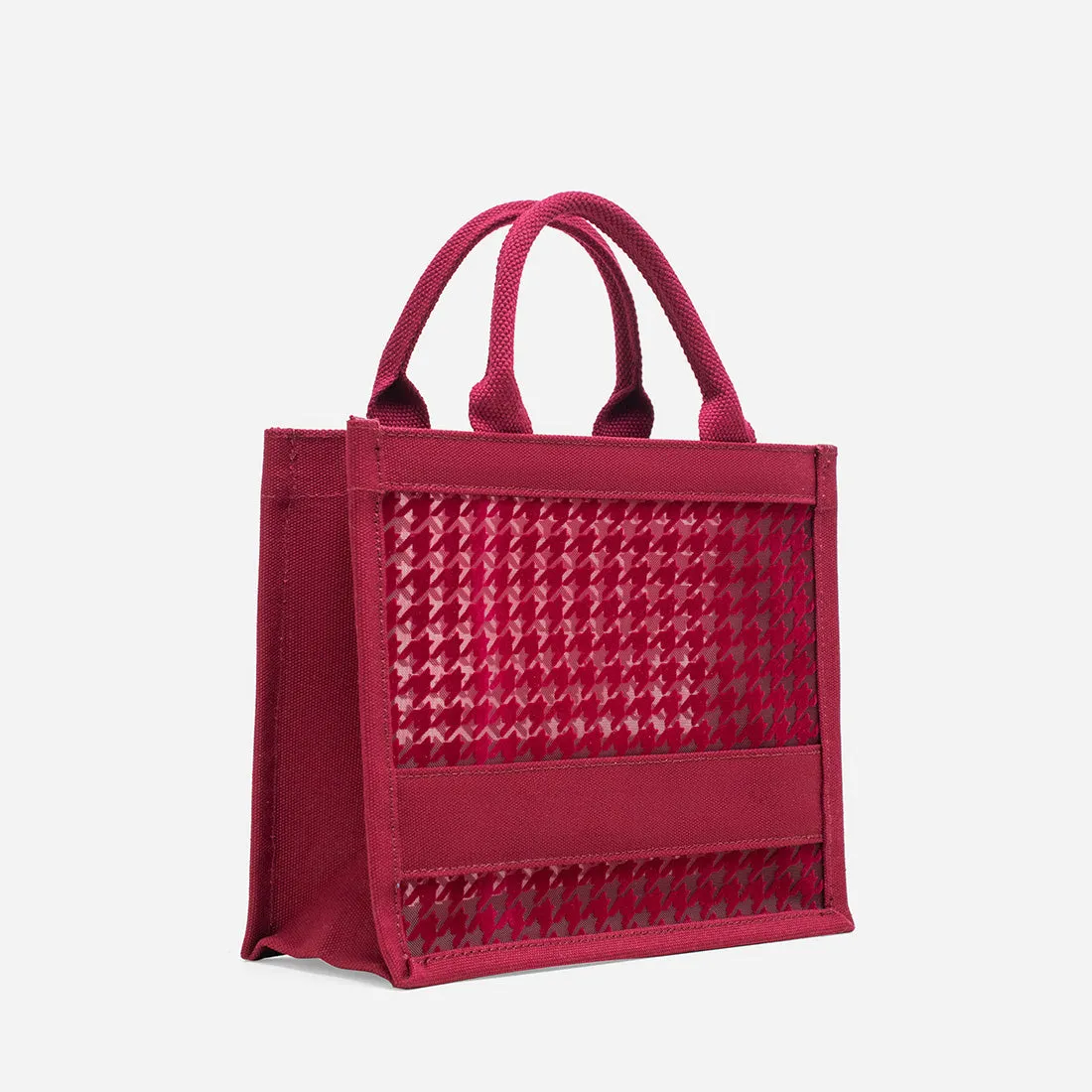 Alyssa Mini Houndstooth Tote Bag