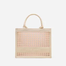 Alyssa Mini Houndstooth Tote Bag