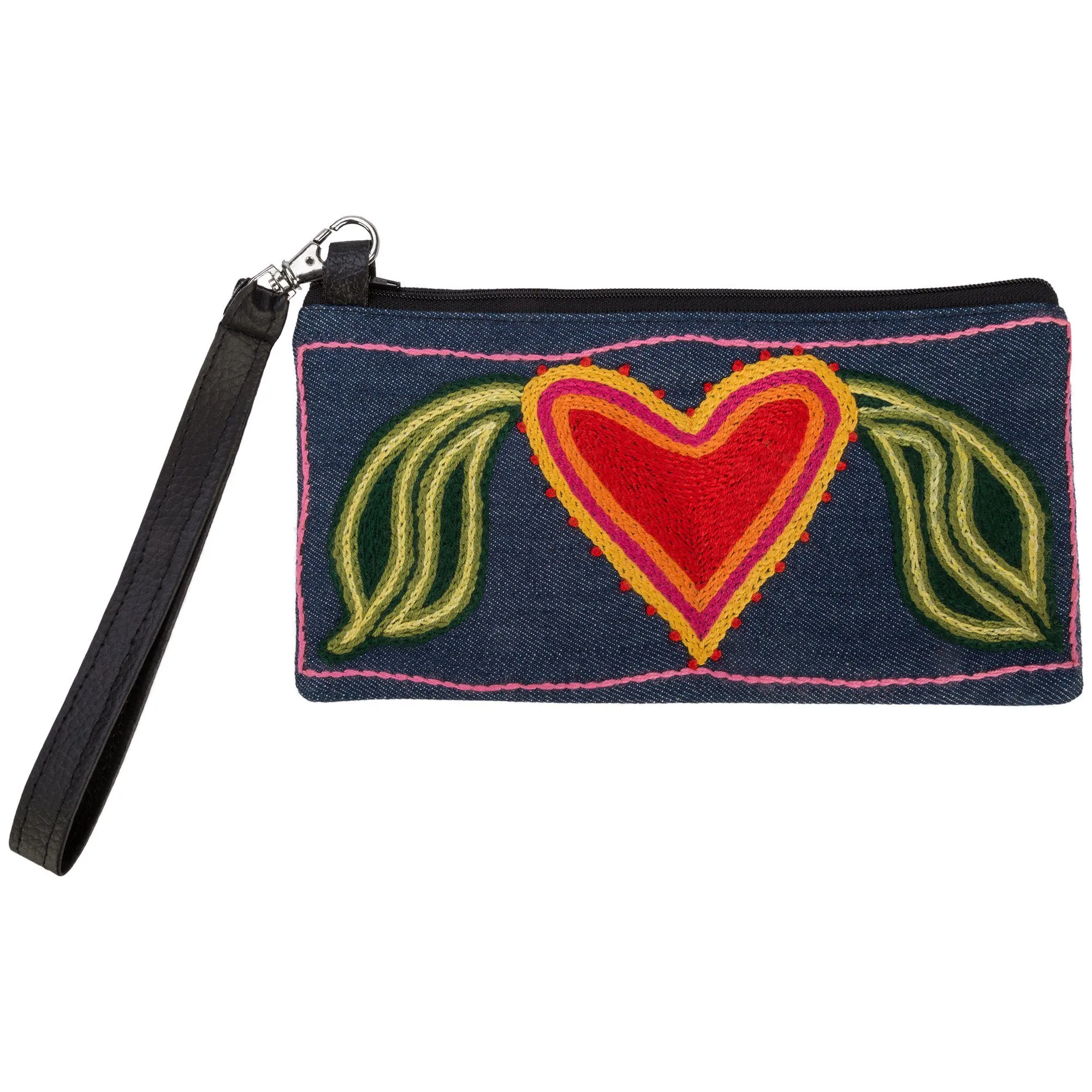 Amarasti Embroidered Wristlet