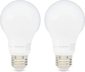 Amazon Basics Dimmable Soft White A19 LED Light Bulb with 10,000 Hour Lifetime, 2700K 60-Watt Equivalent