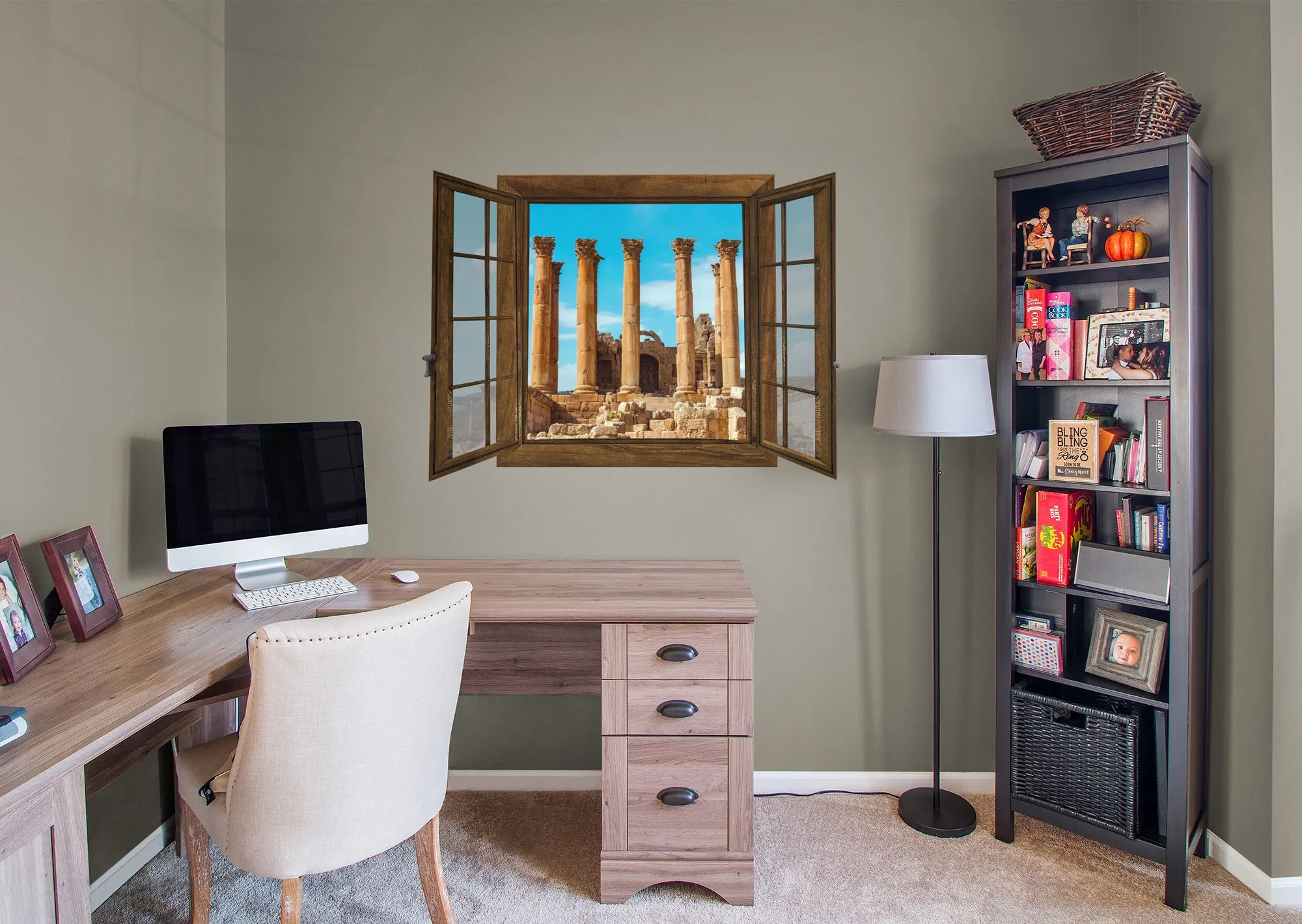 Ancient World: Temple of Artemis Details Instant Windows        -   Removable Wall   Adhesive Decal