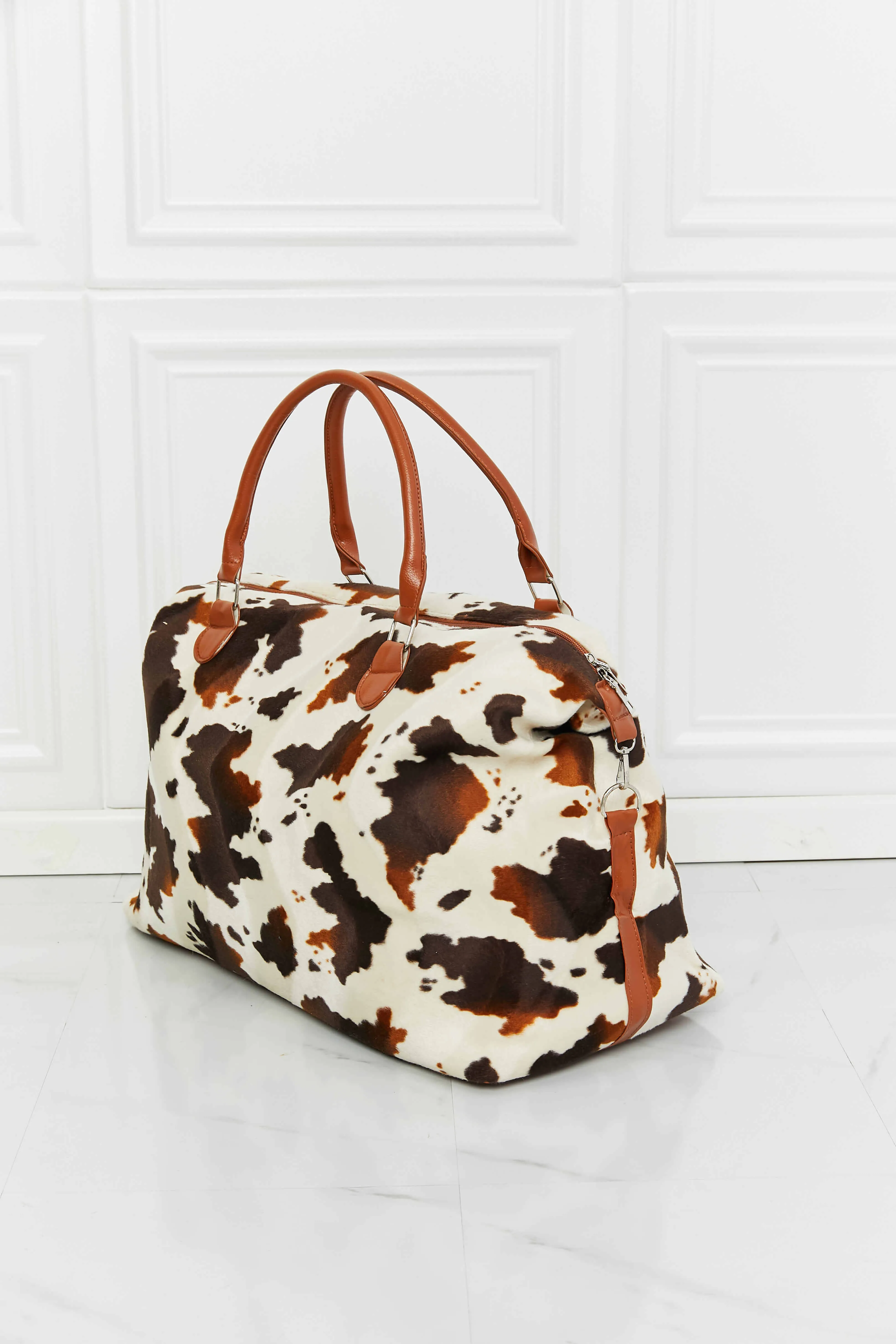 Animal Print Plush Weekender Bag