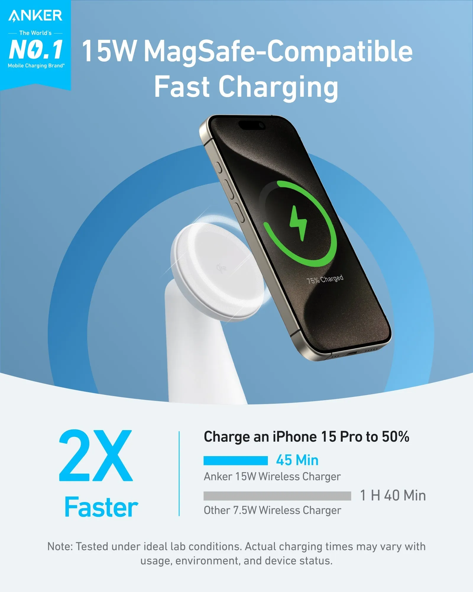 Anker MagGo Wireless Charger (2-in-1, Dock Stand)  | Exclusive Livestream Offer