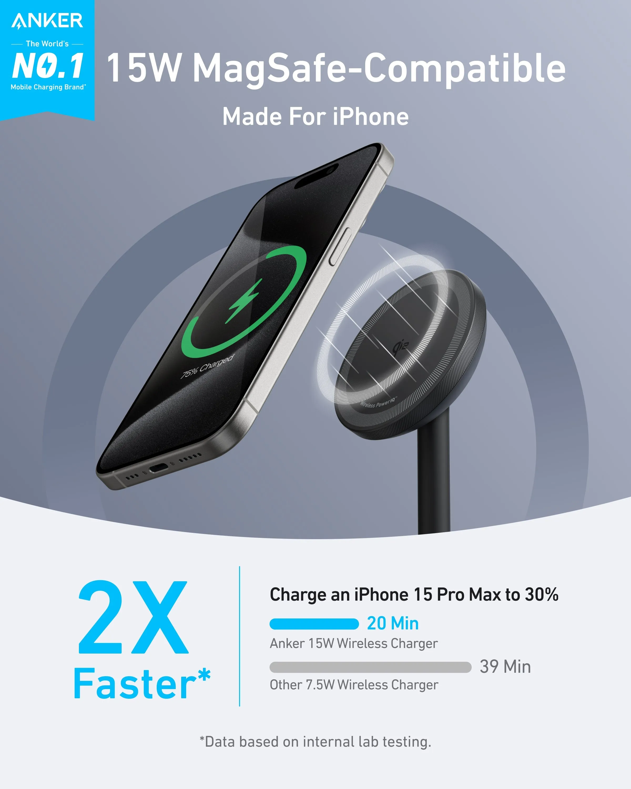 Anker MagGo Wireless Charger (Stand) | Exclusive Livestream Offer