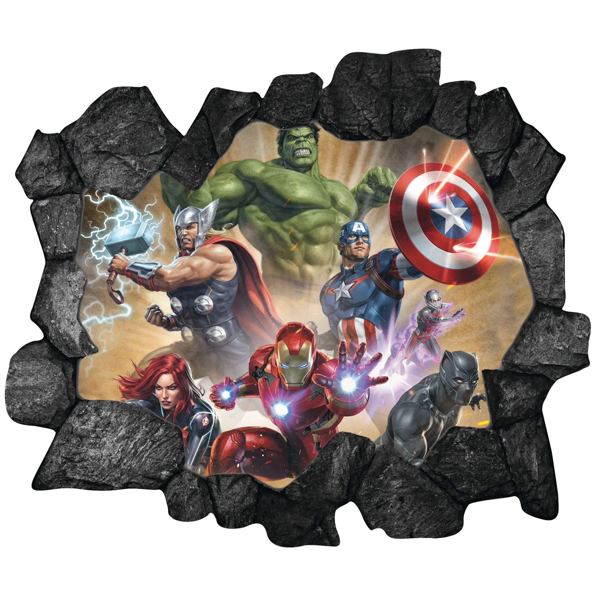 Avengers: Broken Wall 1 Instant Window - Officially Licensed Marvel Removable Adhesive Decal