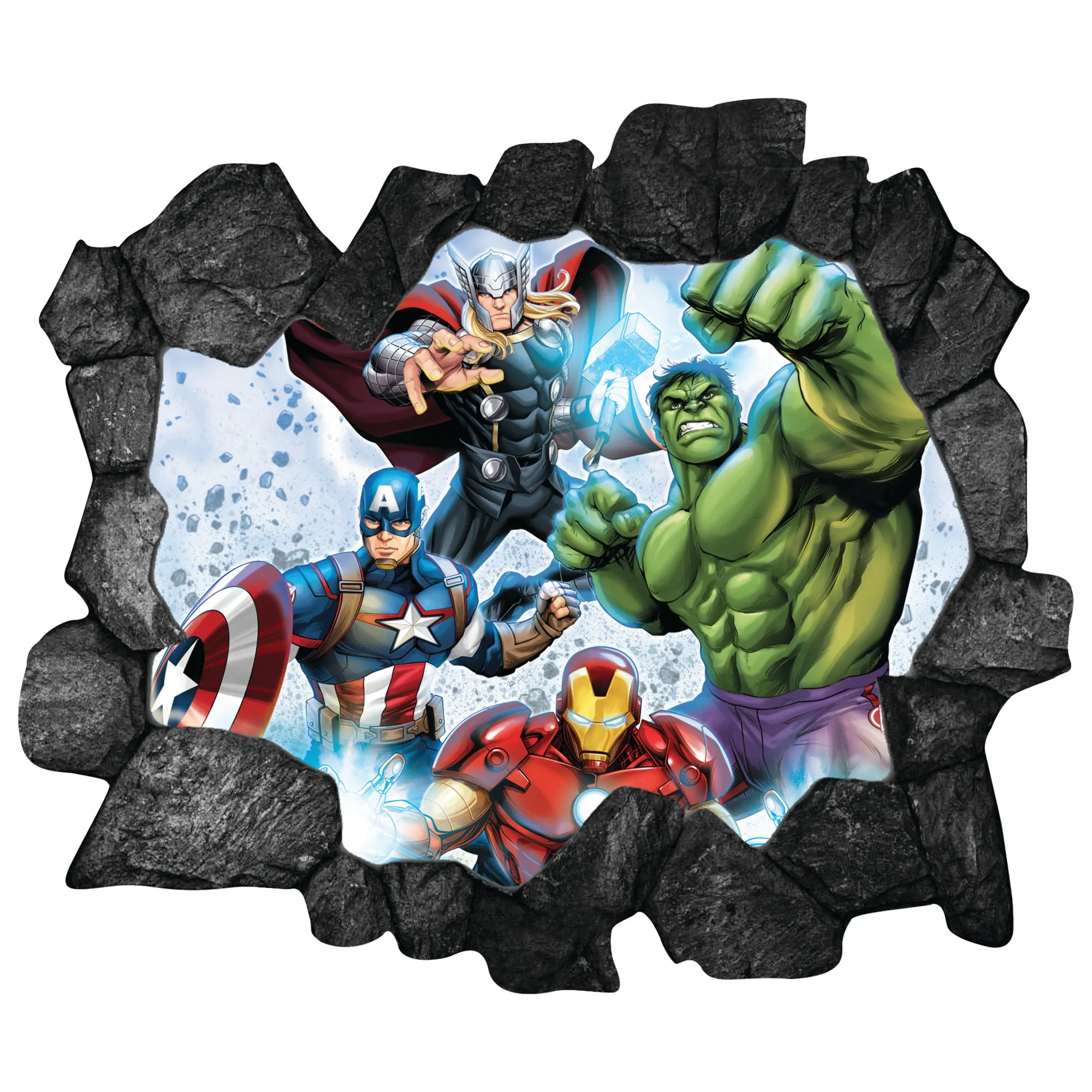 Avengers: Broken Wall 7 Instant Window - Officially Licensed Marvel Removable Adhesive Decal