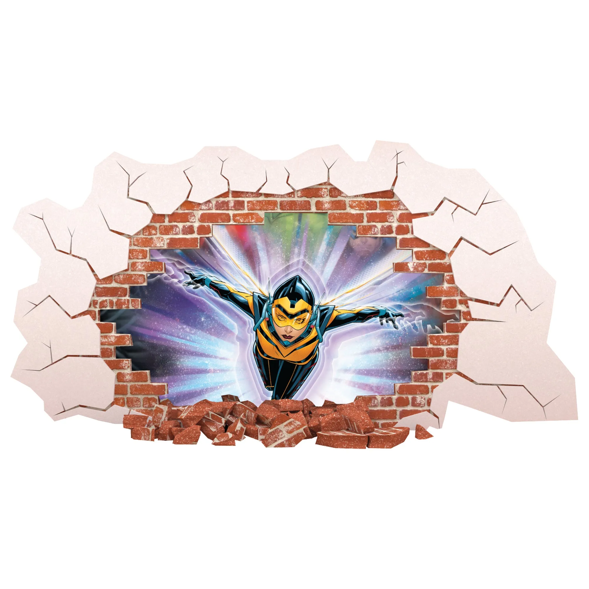 Avengers: Wasp Broken Wall Instant Window - Officially Licensed Marvel Removable Adhesive Decal