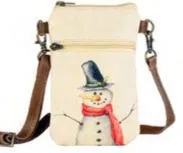 Bag Cellphone Snowman Canvas 5x8" 637395