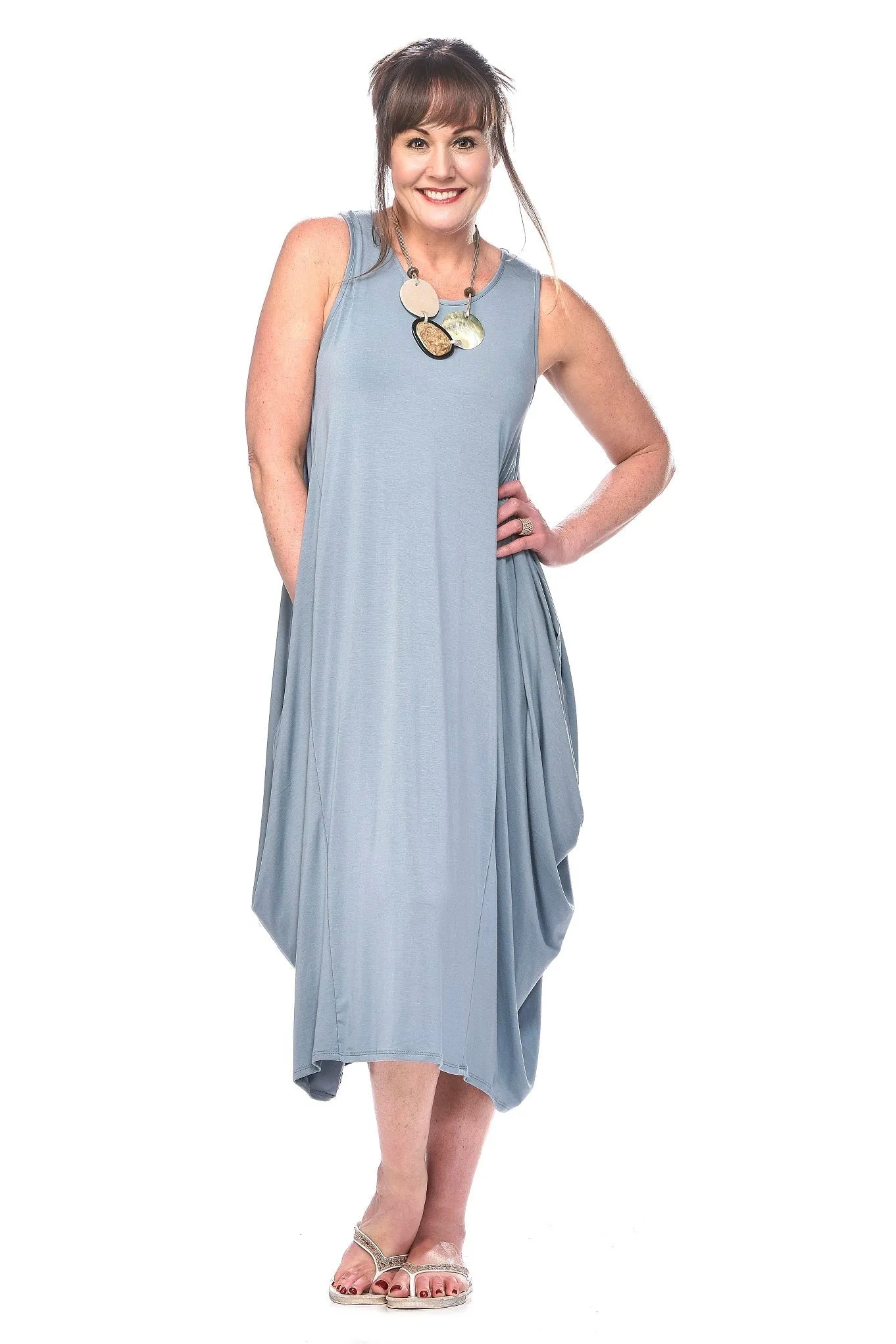 Bamboo Midi Dress With Pockets