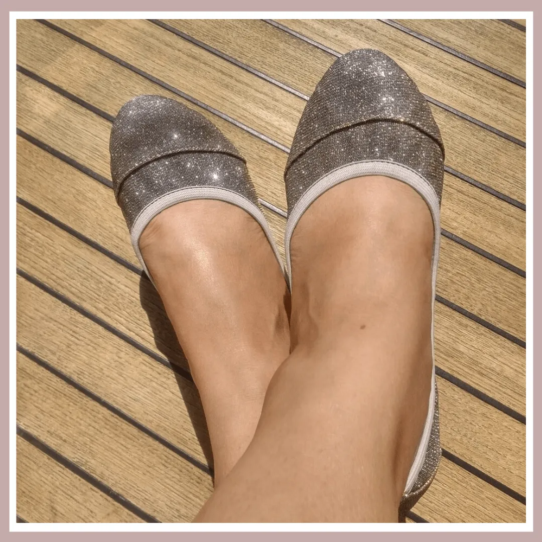 Barbican - Desert Gold Fold Up Ballet Flats