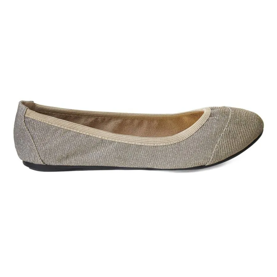 Barbican - Desert Gold Fold Up Ballet Flats