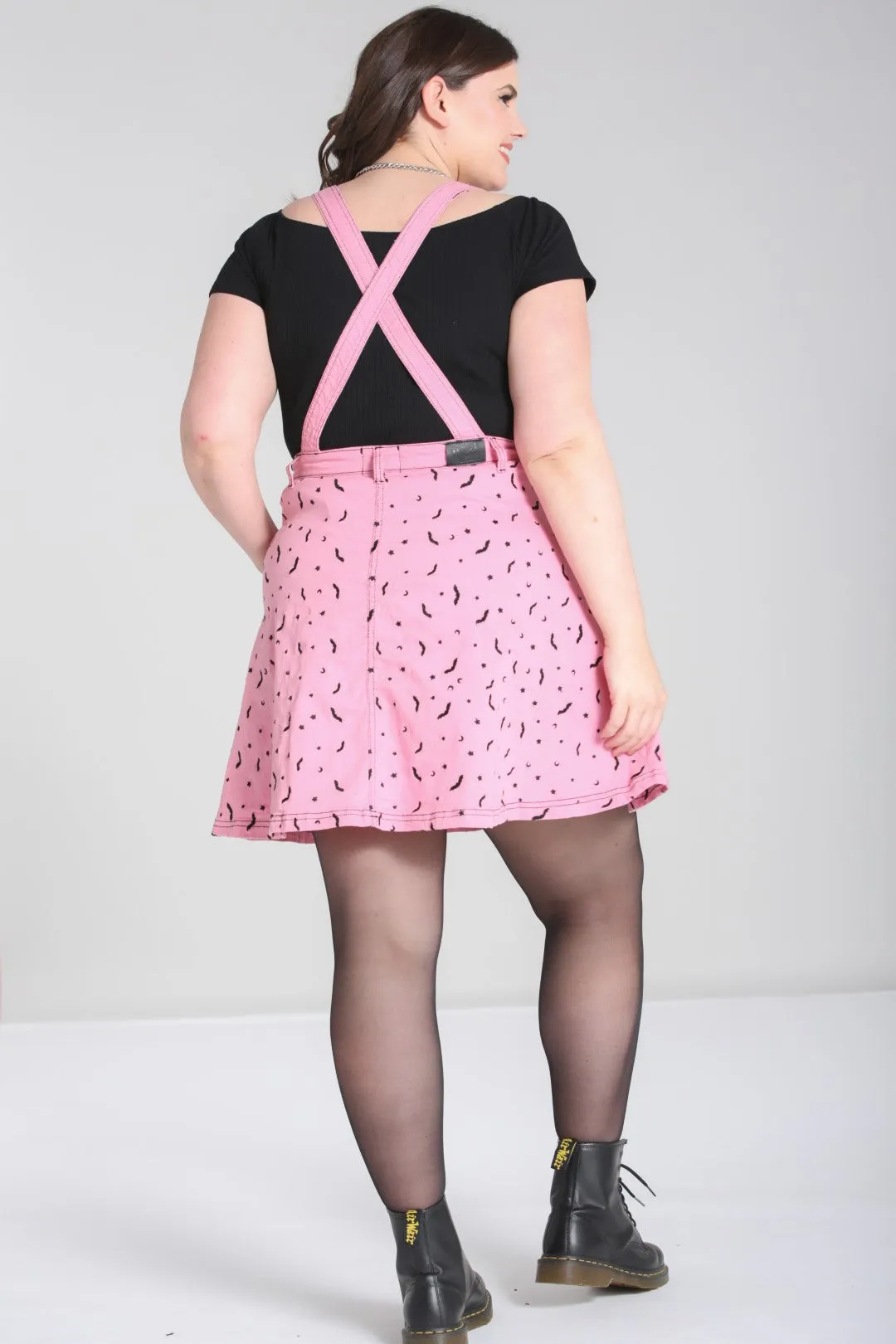 Bat Pinafore Dress Pink