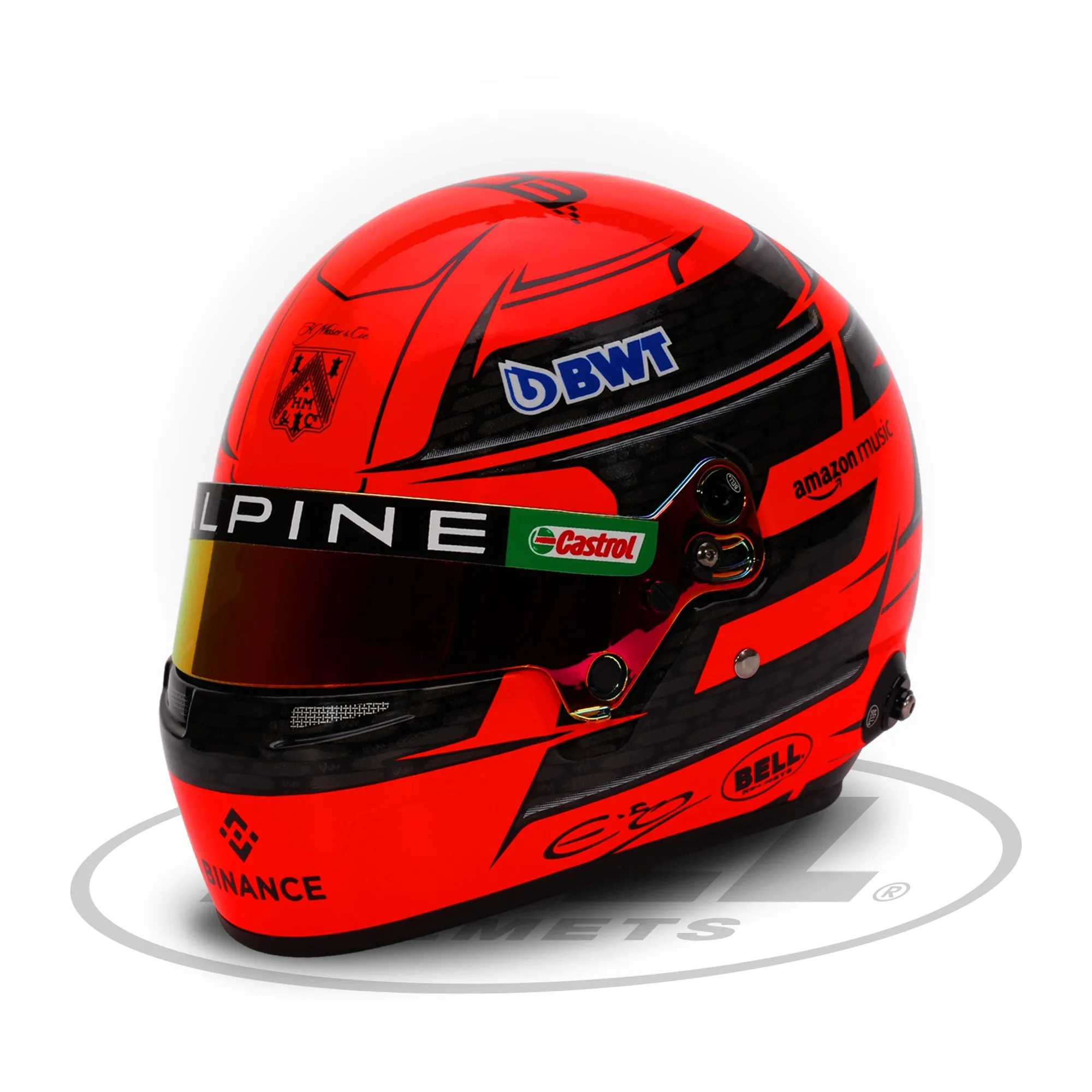 Bell 1:2 Scale F1 Mini Helmet Esteban Ocon 2024 Alpine