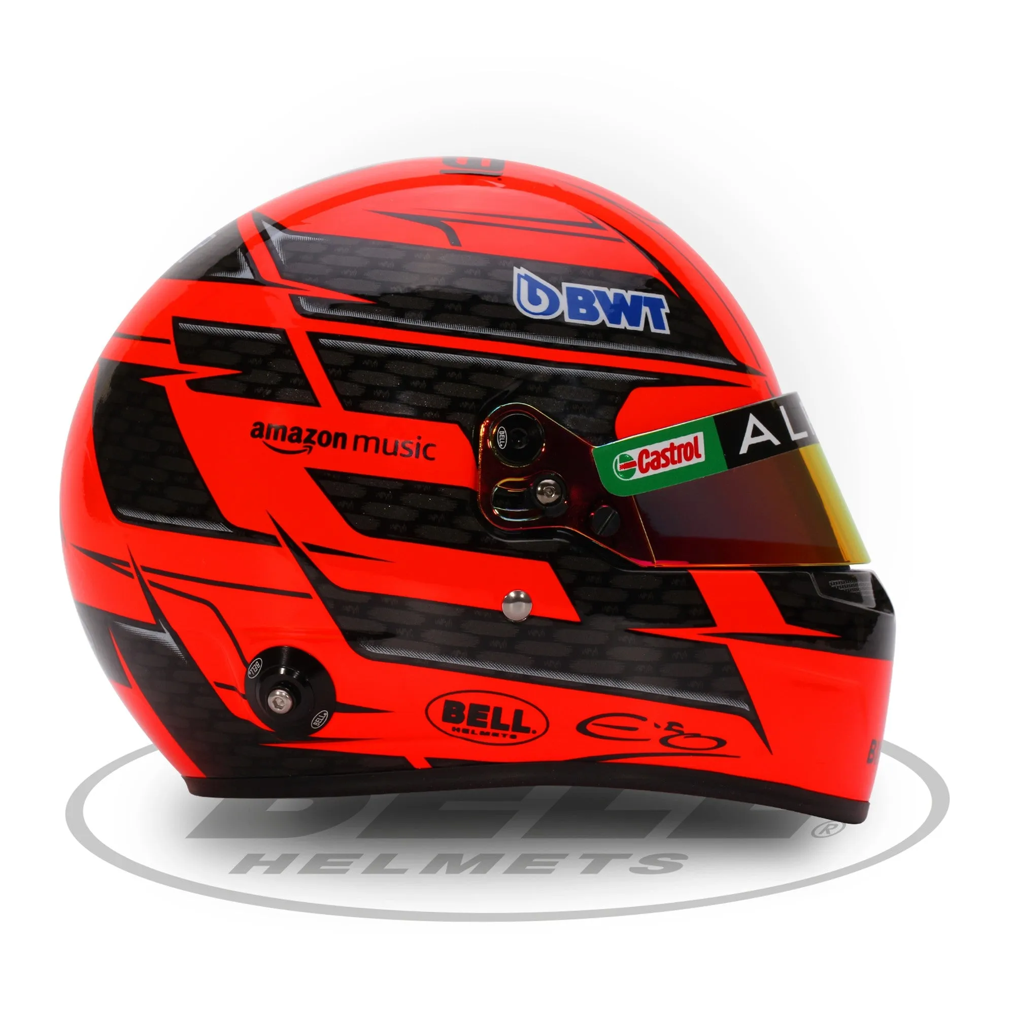 Bell 1:2 Scale F1 Mini Helmet Esteban Ocon 2024 Alpine