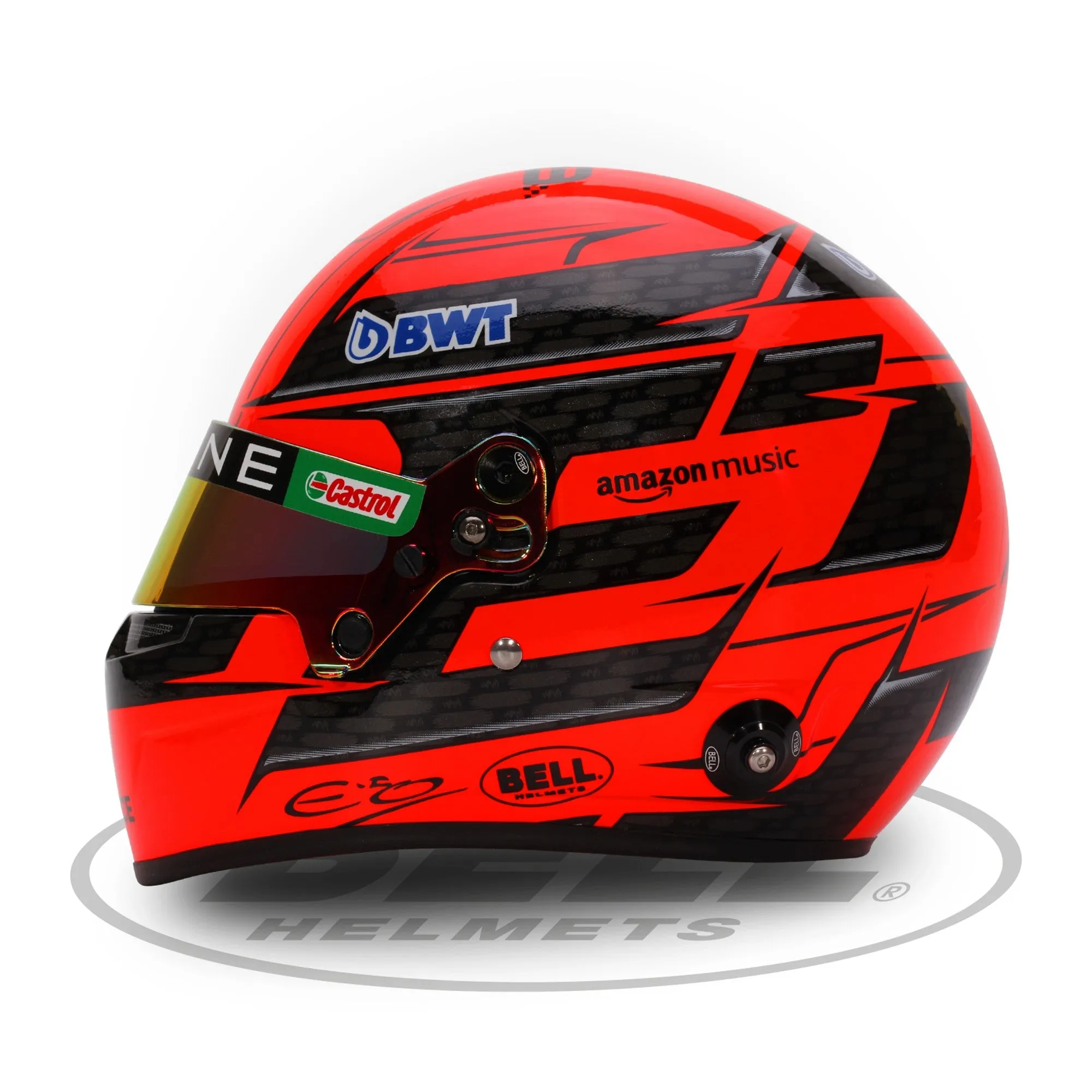 Bell 1:2 Scale F1 Mini Helmet Esteban Ocon 2024 Alpine