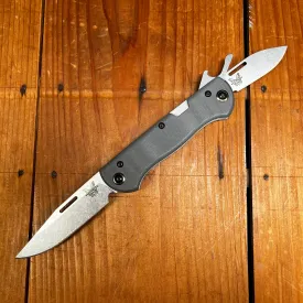 Benchmade 317 Weekender Drop Point CPM-S30V Lockback Gray G10 Handle with Second Blade and Bottle Opener