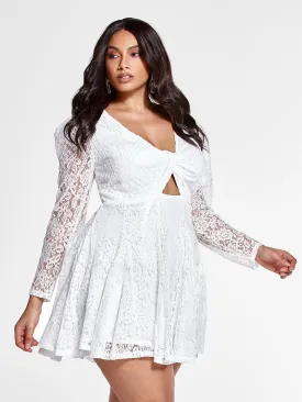 Bethany Twist Front Lace Dress