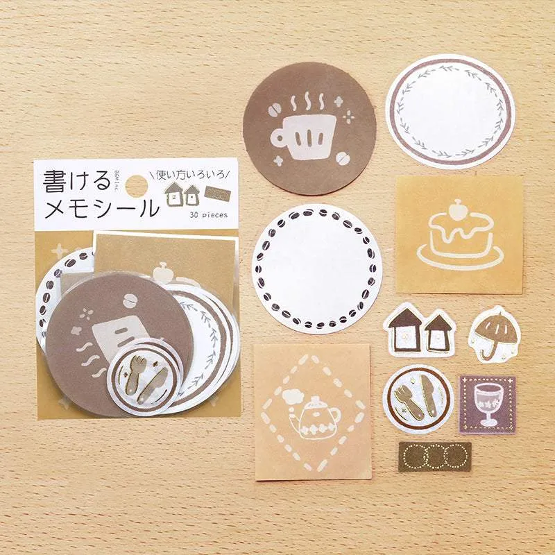 BGM Foil Stamping Memo Seal: Flower Weather - Brown