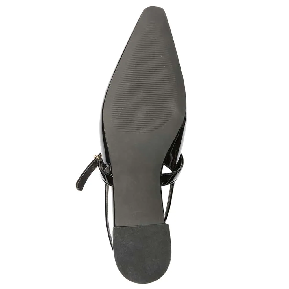 Bianca Flat in Black Patent