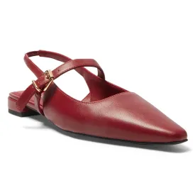 Bianca Flat in Red Smooth