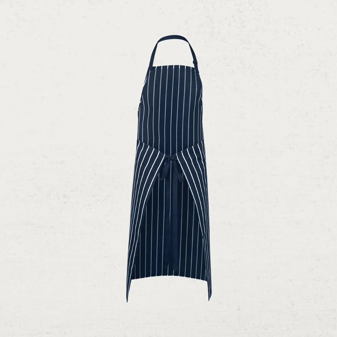 Bib Striped Apron with NO Pocket