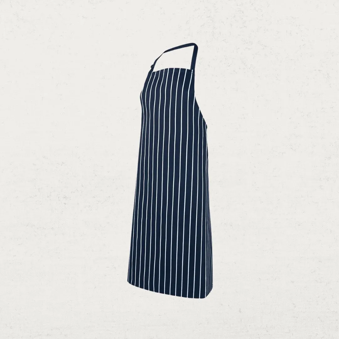 Bib Striped Apron with NO Pocket