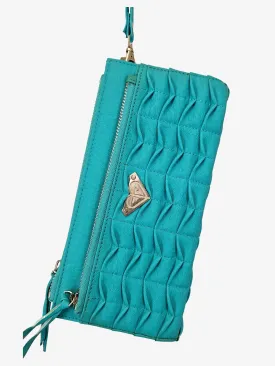 Billabong Turquoise  Wave  Multi Compartment Wristlet