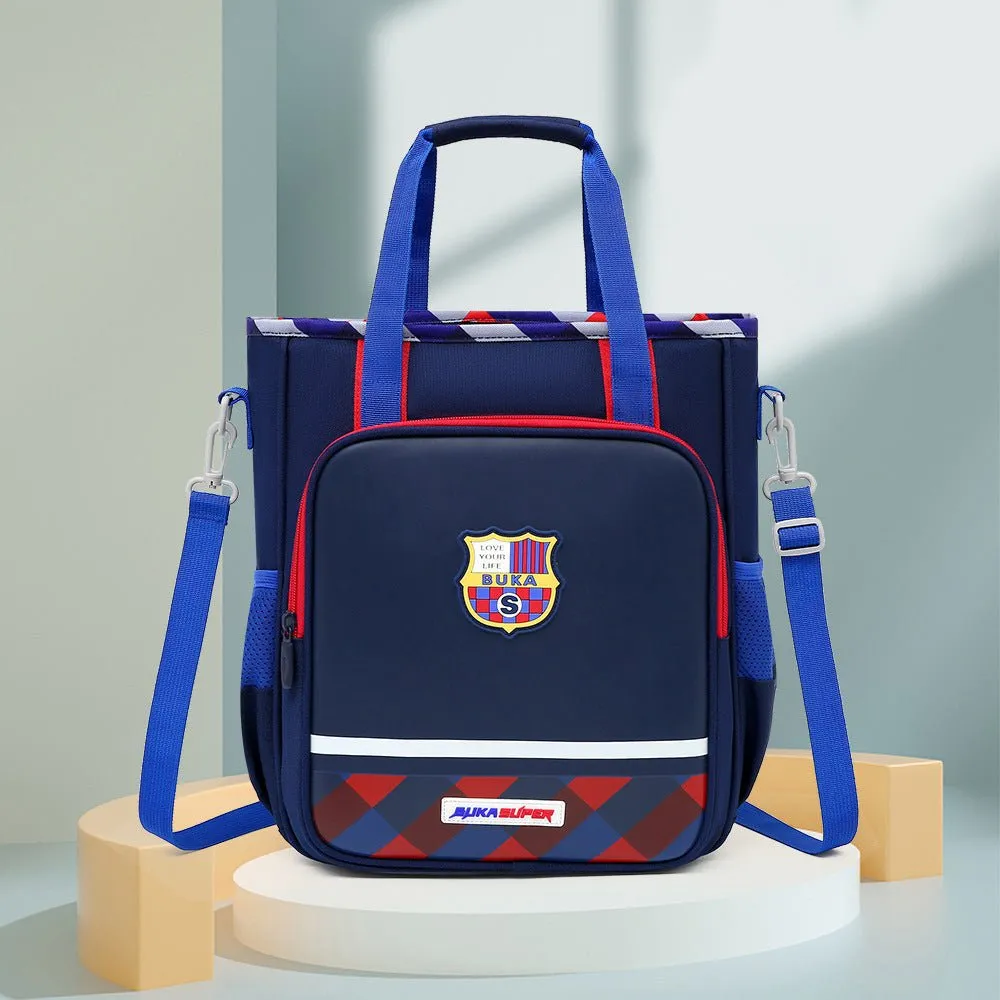 Blue Soccer theme Shoulder/Backpack style Bag for Kids