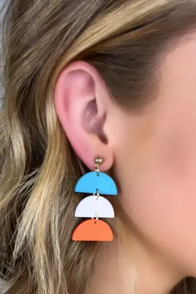 Bright Luna Stacked Acrylic Earrings - RESTOCKED