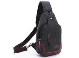 Canvas & Leather Crossbody Sling Bags