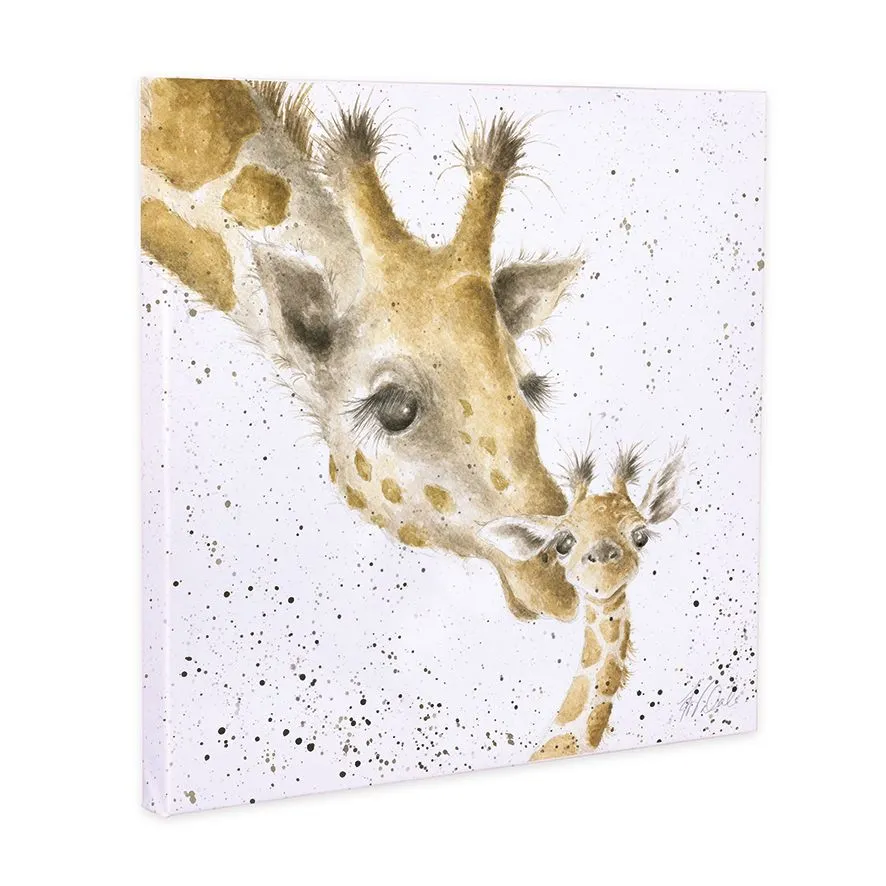 Canvas Art First Kiss Girraffe 8x8" Cans-z012