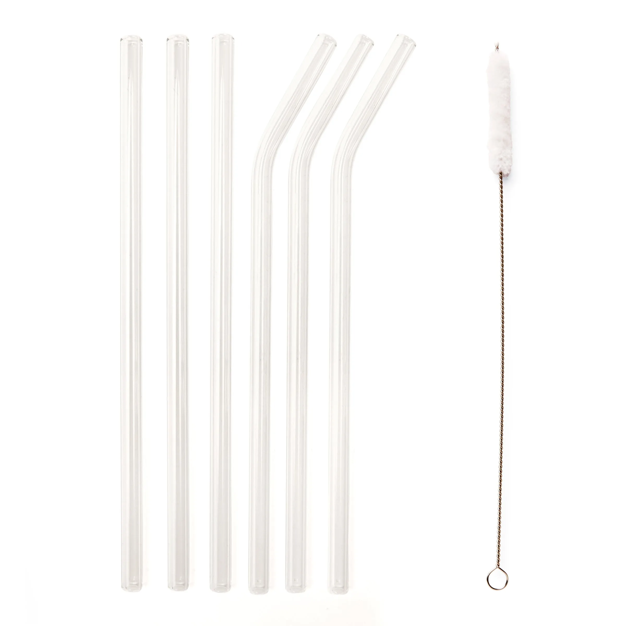 Clear Reusable Glass Straws