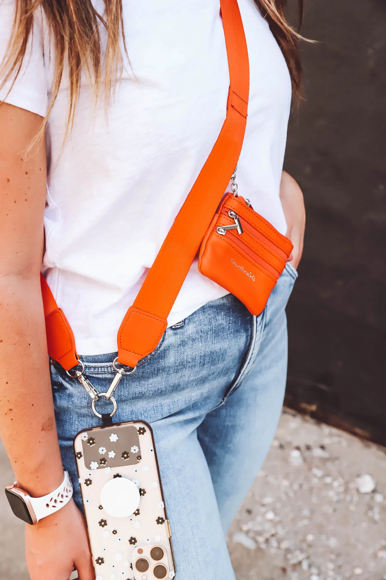 Clip & Go Strap & Pouch-Orange