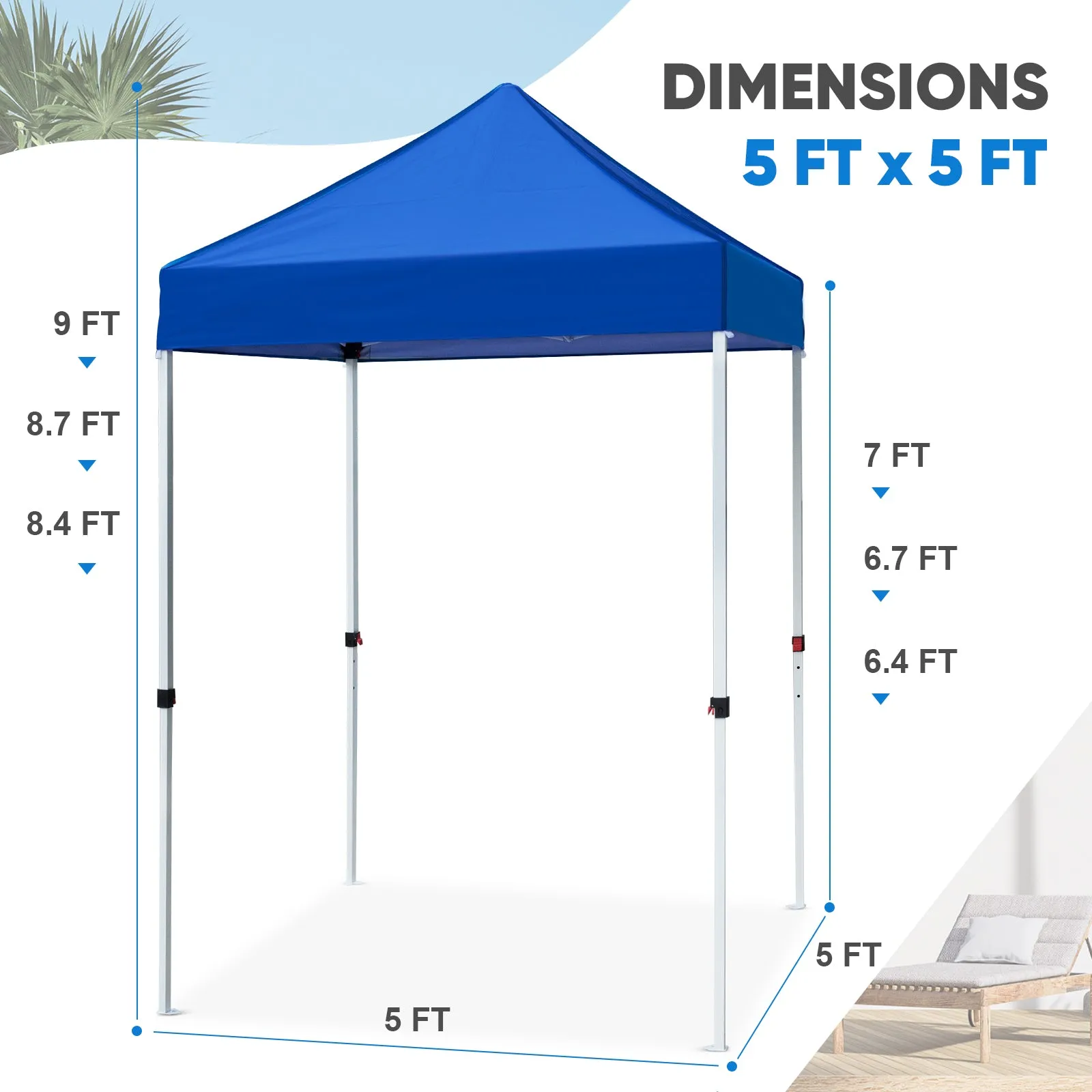 COOS BAY 5x5 Portable Instant Canopy Tent