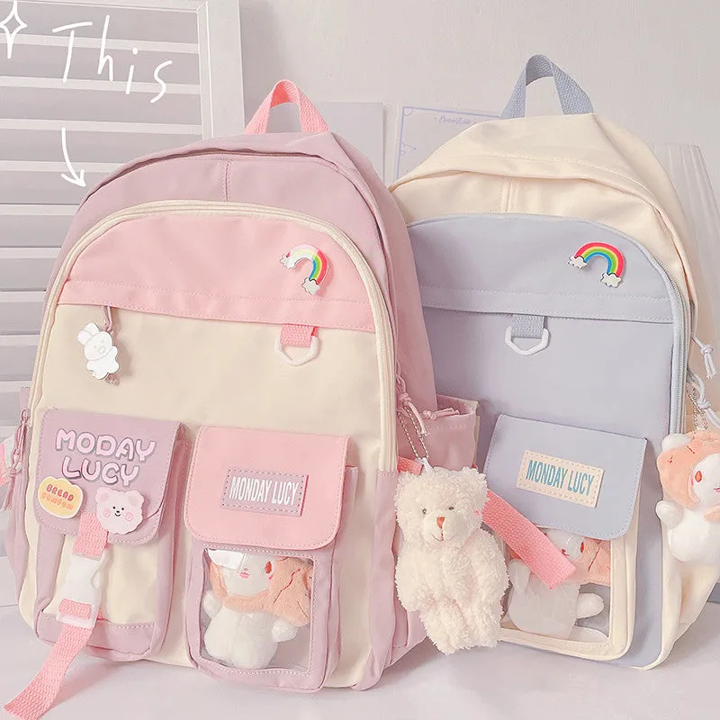 Cute bear pendant backpack PL52055