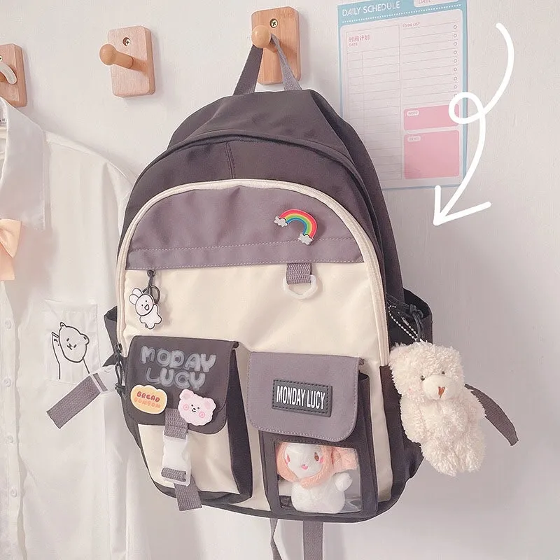 Cute bear pendant backpack PL52055